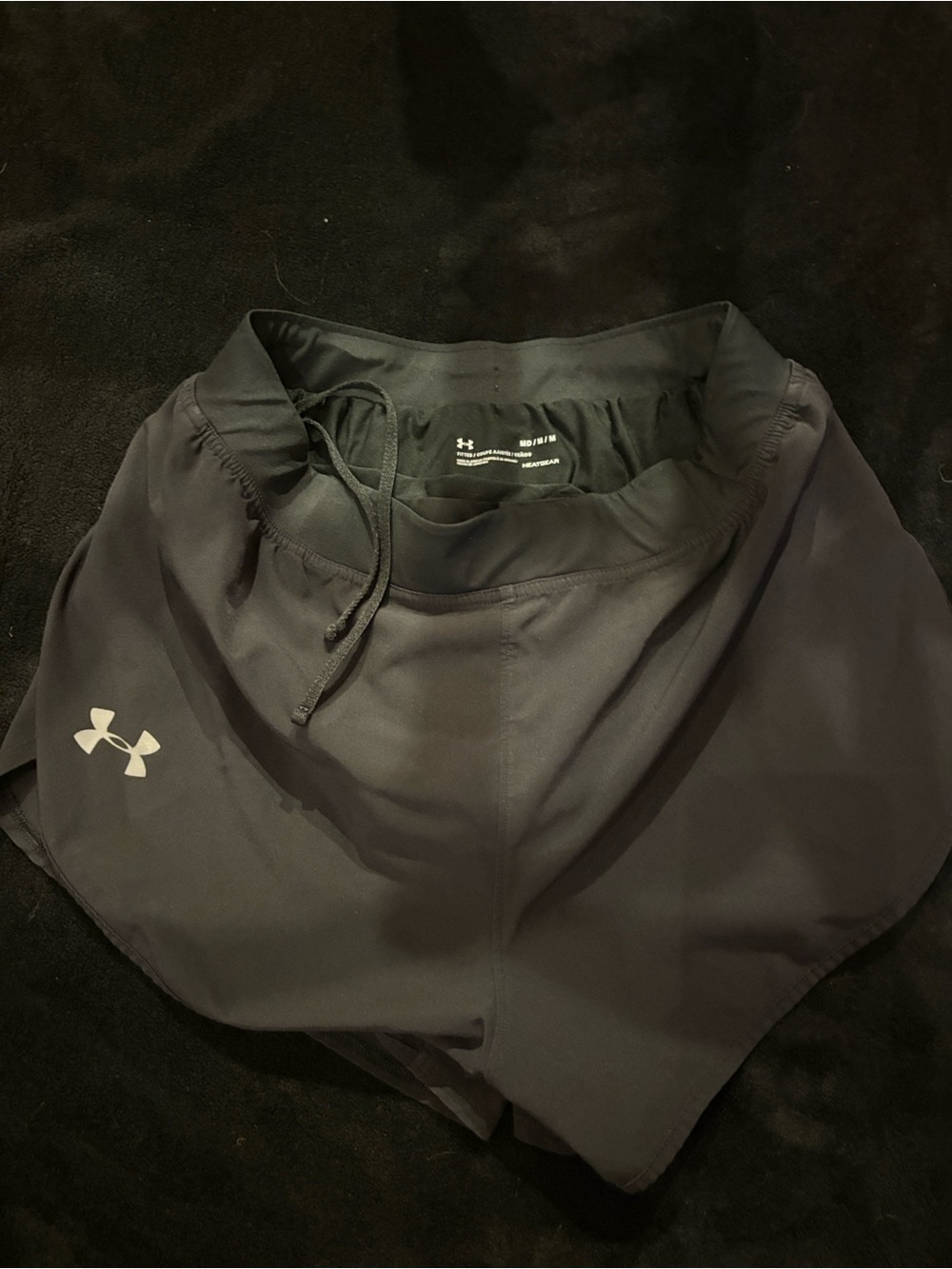 Under Armour Black Men’s 2” Split Running Shorts with Reflective Logo